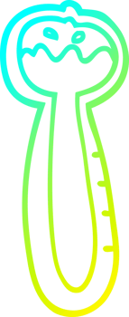 cold gradient line drawing of a cartoon thermometer png