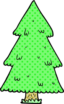 cartoon christmas tree png