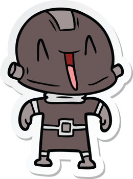sticker of a cartoon robot png