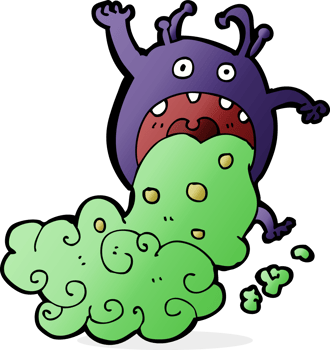 cartoon gross monster being sick png