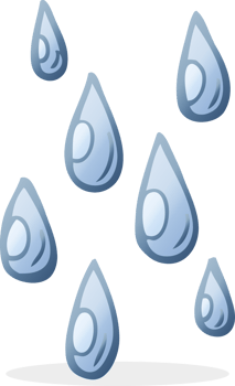 hand drawn cartoon raindrops png