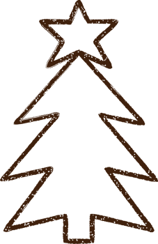 Christmas Tree Charcoal Drawing png