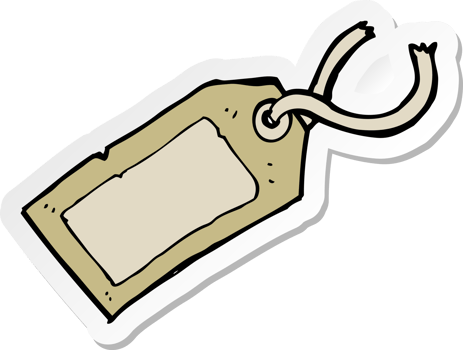 sticker of a cartoon luggage tag png