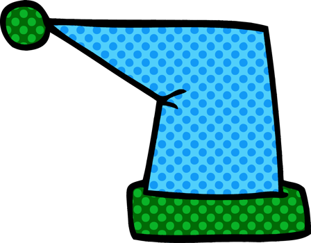 cartoon doodle elf hat png