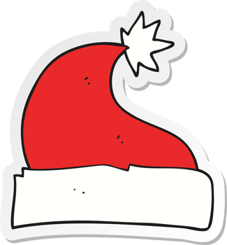 sticker of a cartoon christmas hat png