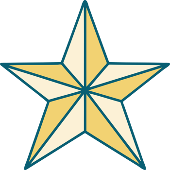 iconic tattoo style image of a star png