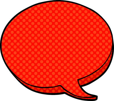 cartoon doodle red speech bubble png