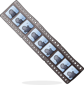 hand drawn cartoon film strip png
