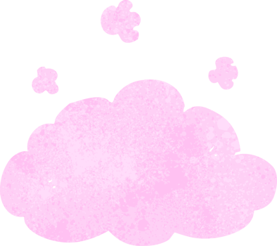 cartoon fluffy pink cloud png