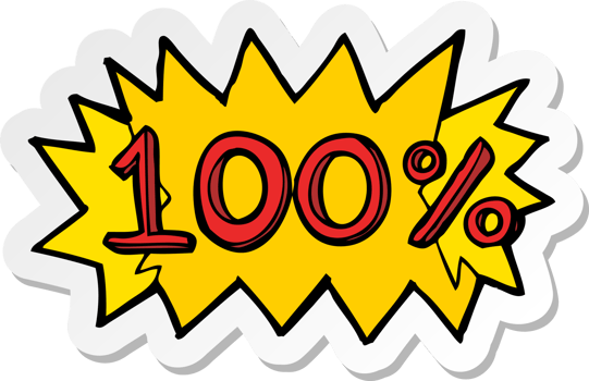 sticker of a cartoon 100 symbol png