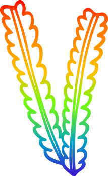 rainbow gradient line drawing of a cartoon wheat png