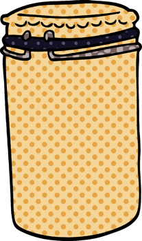 cartoon doodle storage jar png