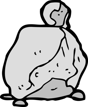 cartoon rock drawing png