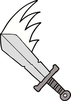 cartoon swinging sword png