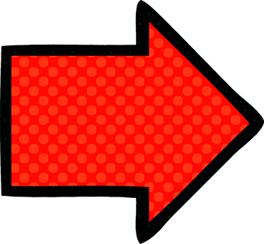comic book style cartoon of a arrow symbol png