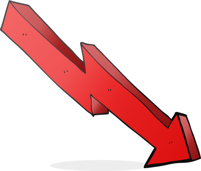 hand drawn cartoon arrow up trend png