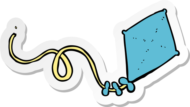 sticker of a cartoon kite png