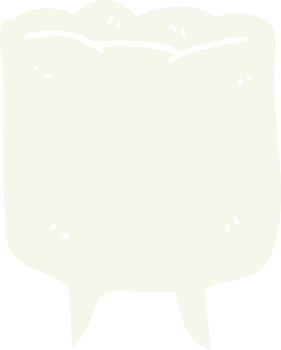 flat color style cartoon tooth png
