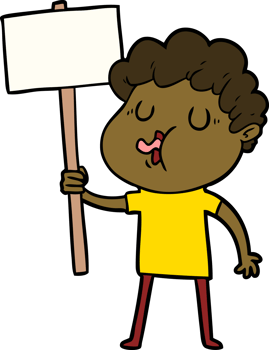 cartoon man singing png
