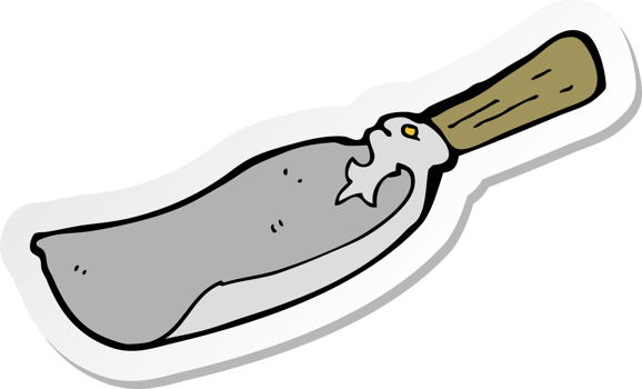 sticker of a cartoon old shovel png