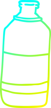 cold gradient line drawing of a cartoon water bottle png