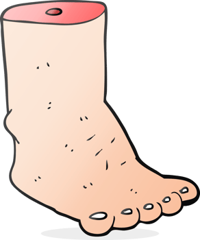 hand drawn cartoon foot png