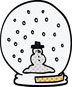 cartoon doodle snowglobe png