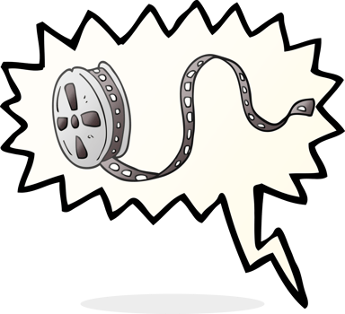 hand drawn speech bubble cartoon movie film png
