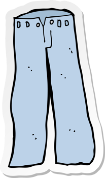 sticker of a cartoon jeans png