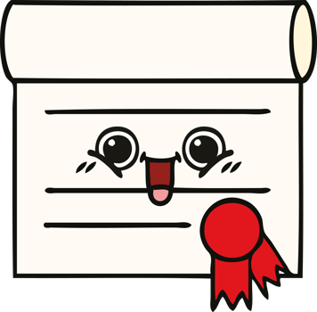 cute cartoon of a certificate png