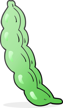 hand drawn cartoon peas in pod png