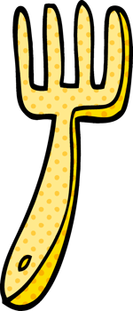 cartoon doodle fork png