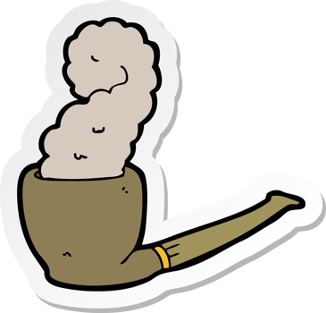 sticker of a cartoon pipe png