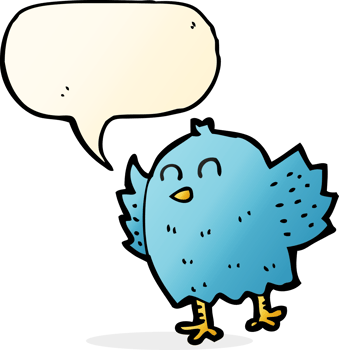 cartoon bird with speech bubble png