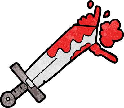 bloody cartoon sword png