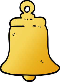 cartoon doodle ringing bell png