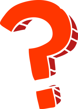flat color illustration cartoon question mark png