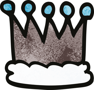 cartoon doodle crown png
