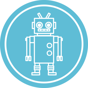 dancing robot circular icon symbol png