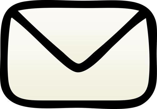 gradient shaded cartoon of a paper envelope png