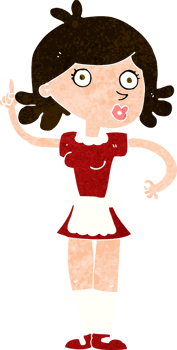 cartoon surprised maid png