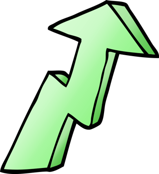 vector gradient illustration cartoon business growth arrow png