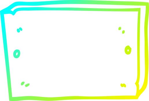 cold gradient line drawing of a cartoon sign png