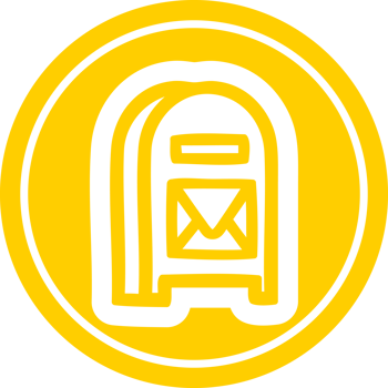 mail box circular icon symbol png