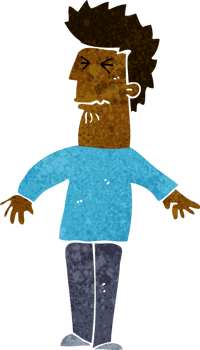 cartoon stressed man png