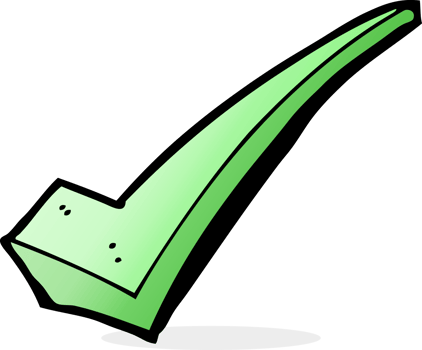 cartoon positive tick symbol png