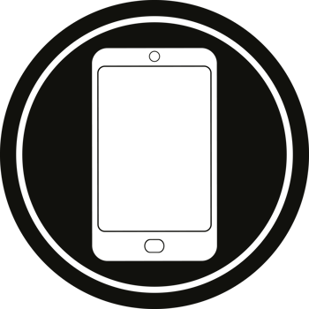 cell phone graphic circular symbol png