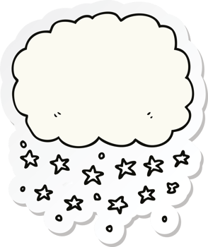 sticker of a cartoon rain cloud png