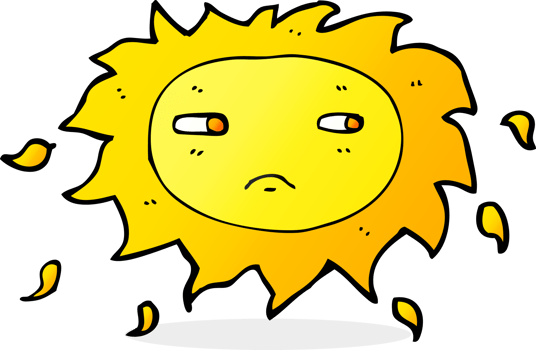 cartoon sad sun png