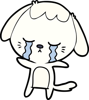 cartoon crying dog png